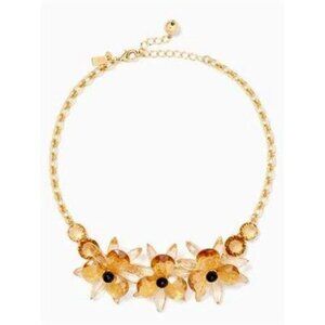 KATE SPADE NECKLACE WOMENS BLOOMING BRILLIANT NECKLACE GOLD TONE $148 NEW!